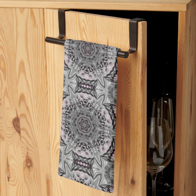 The Silver Fractal Garden Geschirrtuch (Drittel gefaltet)