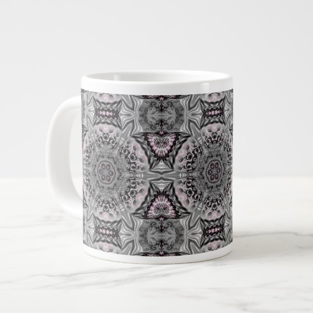 The Silver Fractal Garden Jumbo-Tasse (Vorderseite Links)