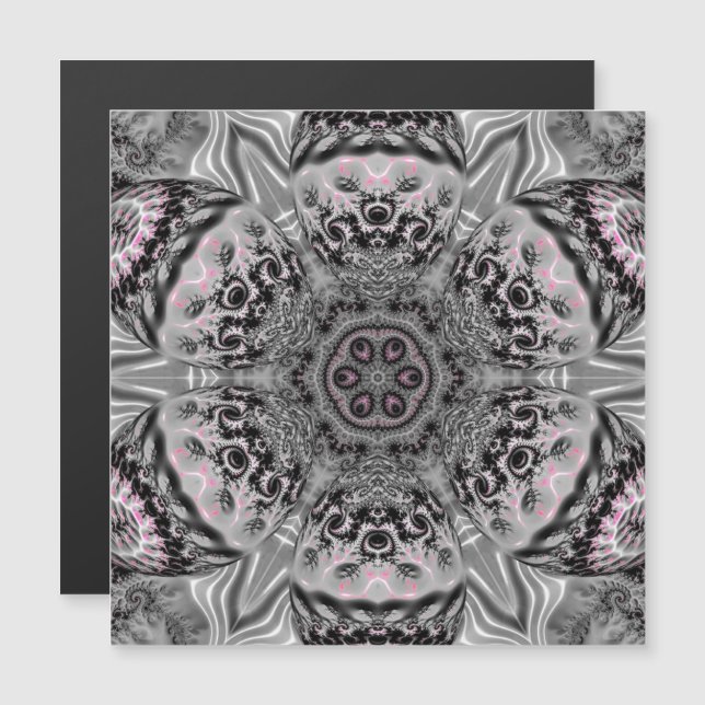 The Silver Fractal Garden Magnetic Card Magnetkarte (Vorne/Hinten)