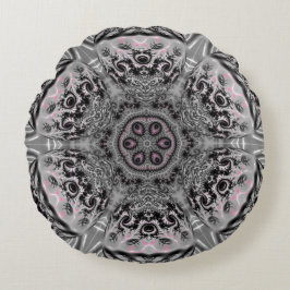 The Silver Fractal Garden Rundes Kissen