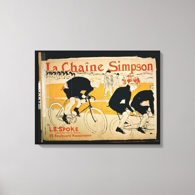 'The Simpson Chain', Paris (color litho) Leinwanddruck (Vorderseite)