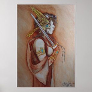 "The Singing Warrior" Gemälde von Joseph C. Kenyon Poster