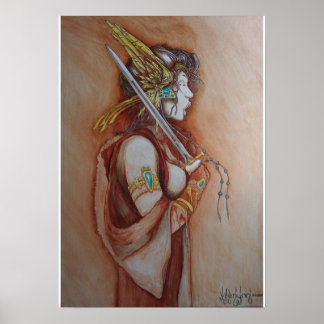 "The Singing Warrior" Gemälde von Joseph C. Kenyon Poster