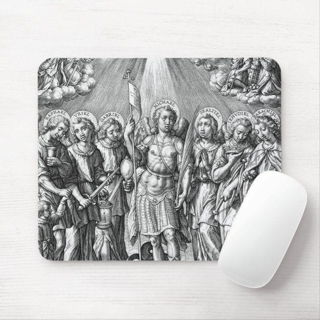 The Siven Archangels (M 034; Gravur) Mousepad (Mit Mouse)