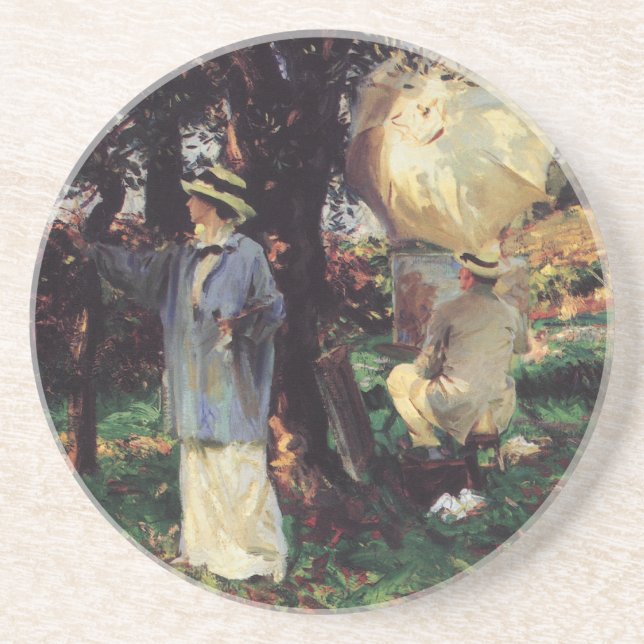 The Sketchers von John Singer Sargent Getränkeuntersetzer (Vorne)