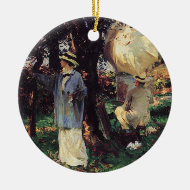 The Sketchers von John Singer Sargent Keramikornament (Vorne)
