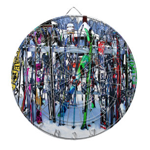 The Ski Party - Skis and Poles Dartscheibe
