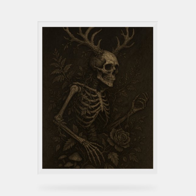 The Skull a Gothic Dark Academia Poster (Vorderseite)