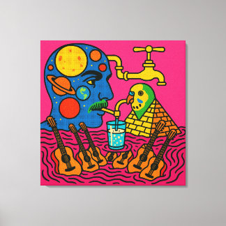 The Solar System Person and the Pyramid Parakeet Leinwanddruck