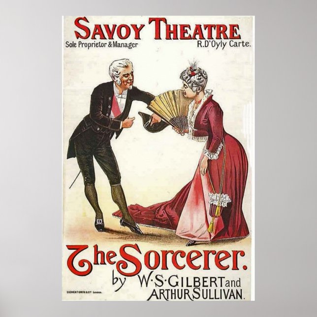 The Sorcerer Revival.~ Savoy Theatre London 1884 Poster (Vorne)