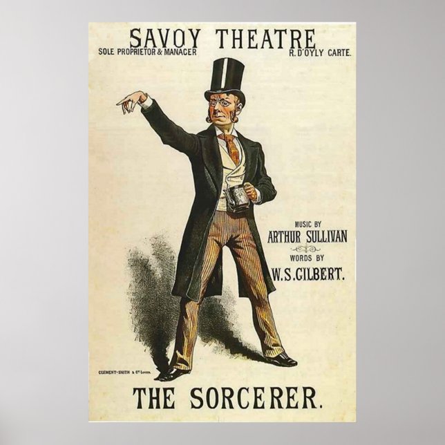 The Sorcerer ~ Savoy Theatre London 1884 Poster (Vorne)