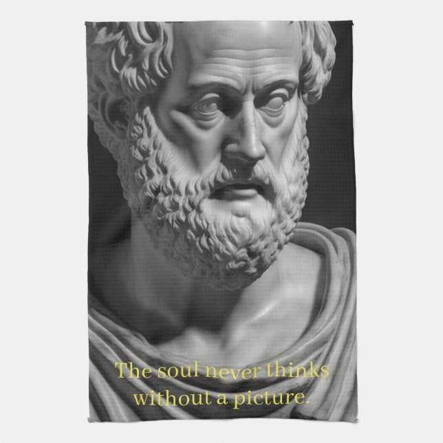 The Soul never thinks without a Picture Geschirrtuch (Vertikal)