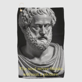 The Soul never thinks without a picture Golfhandtuch