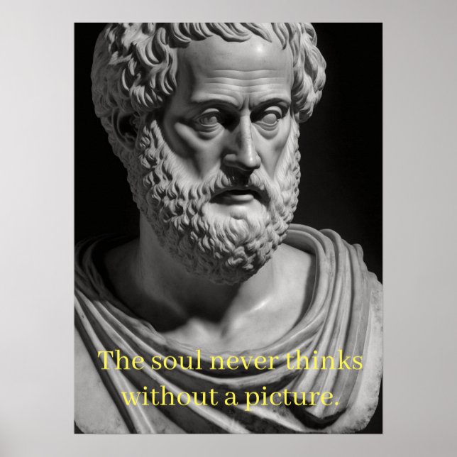 The Soul never thinks without a Picture Poster (Vorne)