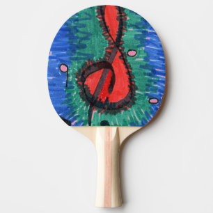 "The Sound of Red" Abstrakt Ping Pong Paddle Tischtennis Schläger