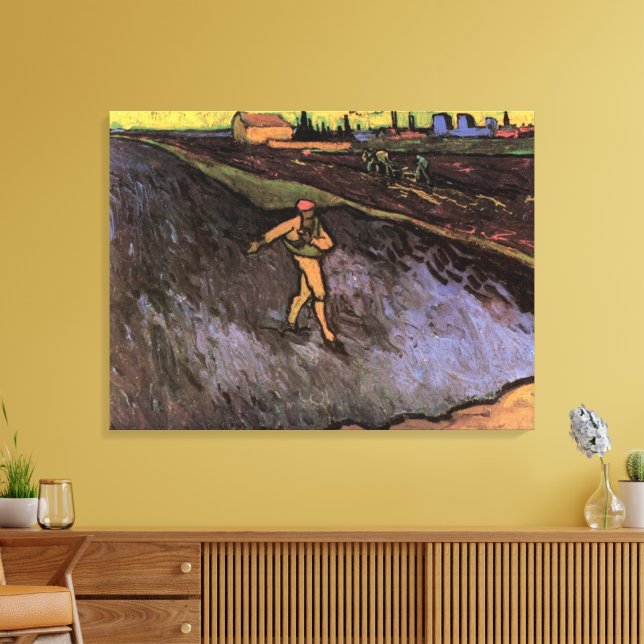 The Sower: Outskirts of Arles von Vincent van Gogh Leinwanddruck (Insitu (Wohnzimmer))