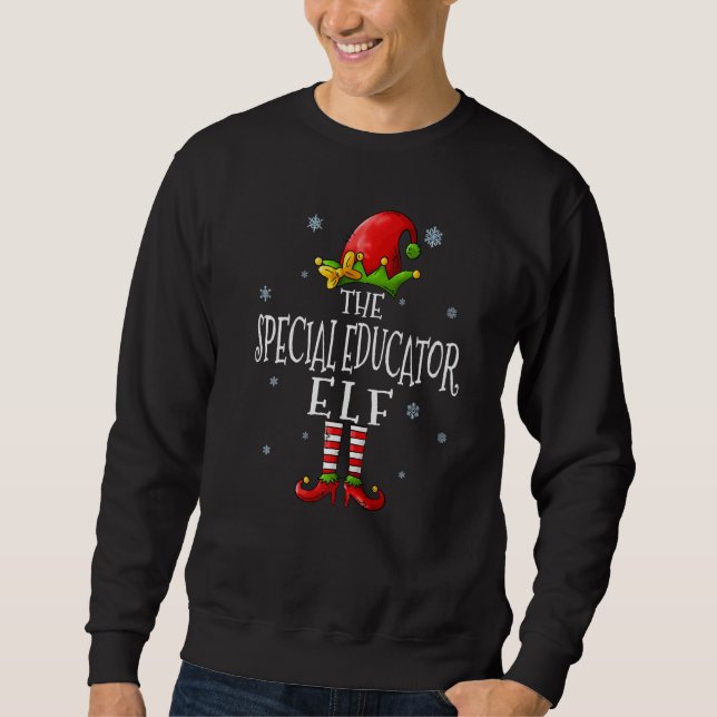 The Special Educator Elf Squad  Xmas Matching Chri Sweatshirt (Vorderseite)