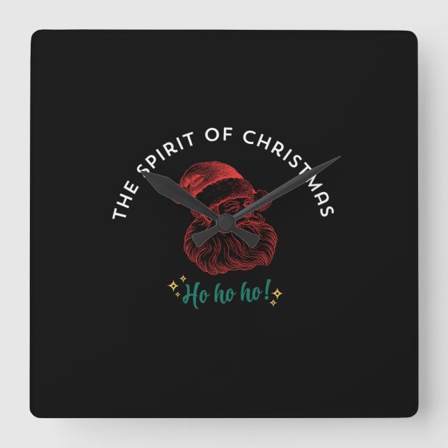 THE SPIRIT OF CHRISTMAS QUADRATISCHE WANDUHR (Vorderseite)