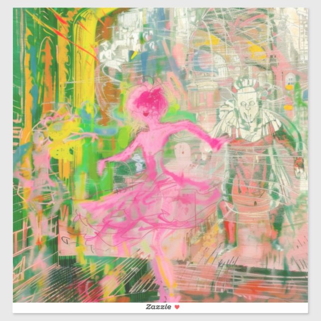 The Stalker - Neon Ballet Chaos Aufkleber (Blatt)