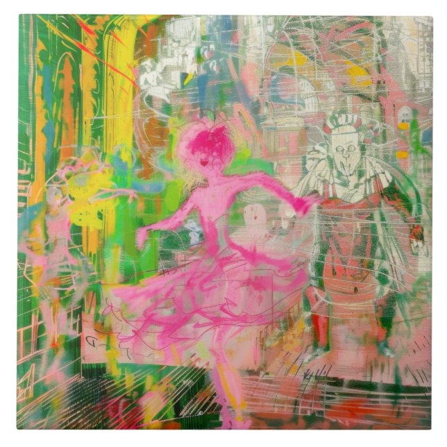 The Stalker - Neon Ballet Chaos Fliese (Vorderseite)