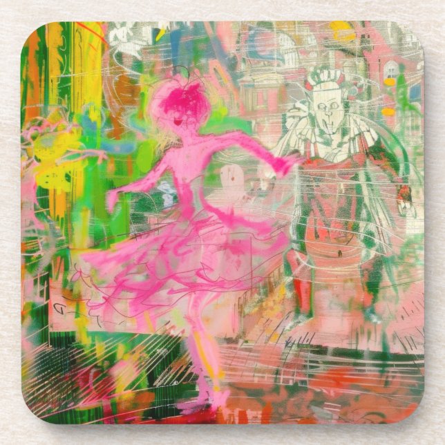 The Stalker - Neon Ballet Chaos Getränkeuntersetzer (Vorderseite)