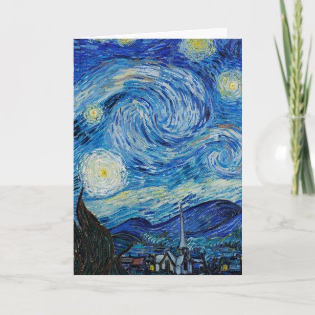 The Starry Night 1889 by Vincent van Gogh Karte (Vorderseite)