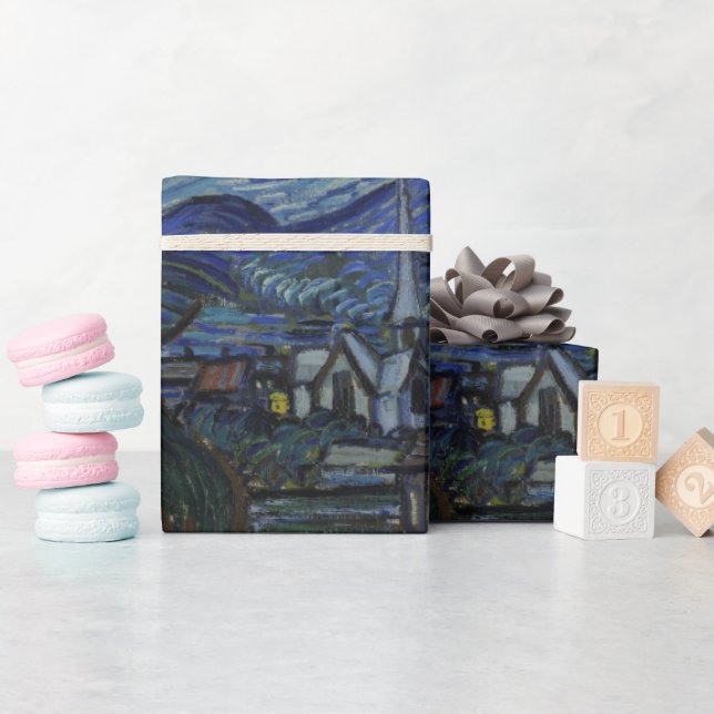 The Starry Night[1889] von Vincent van Gogh Geschenkpapier (Babyparty)