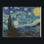The Starry Night (1889) von Vincent Van Gogh Holzdruck<br><div class="desc">Berühmte Maler aller Zeiten</div>