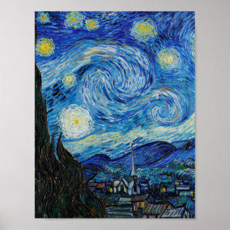 The Starry Night (1889) von Vincent Van Gogh Poster