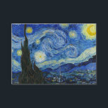 The Starry Night, 1889 von Vincent van Gogh Visitenkarte<br><div class="desc">The Starry Night,  1889 von Vincent van Gogh. Es zeigt den Blick von der Ostwand seines Asylzimmers in Saint-Rémy-de-Provence,  kurz vor Sonnenaufgang,  mit der Ergänzung eines imaginären Dorfes.</div>