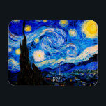 The Starry Night by Vincent Van Gogh Magnet<br><div class="desc">Vincent Van Gogh The Starry Night. This is an old masterpiece from the dutch master painter Vincent Van Gogh.This fine art landscape painting has beautiful,  vibrant,  saturated color. Vincent Van Gogh was a dutch post impressionist painter. This image is in the public domain</div>