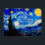 The Starry Night by Vincent Van Gogh Magnet<br><div class="desc">Vincent Van Gogh The Starry Night. This is an old masterpiece from the dutch master painter Vincent Van Gogh.This fine art landscape painting has beautiful,  vibrant,  saturated color. Vincent Van Gogh was a dutch post impressionist painter. This image is in the public domain</div>