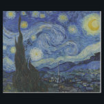 The Starry Night (Vincent van Gogh) (berühmte Kuns Geschenkpapier<br><div class="desc">Dieses Design zeigt ein berühmtes Gemälde des niederländischen postimpressionistischen Malers Vincent van Gogh (1853-1890). Es zeigt den Blick aus dem nach Osten gerichteten Fenster seines Asylzimmers in Saint-Rémy-de-Provence, kurz vor dem Sonnenaufgang; van Gogh fügte der Szene auch ein imaginäres Dorf hinzu. "The Starry Night" ist eines der bekanntesten Gemälde in...</div>