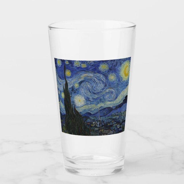 The Starry Night (Vincent van Gogh) (berühmte Kuns Glas (Vorderseite)