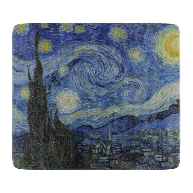 The Starry Night (Vincent van Gogh) (berühmte Kuns Schneidebrett (Vorderseite)