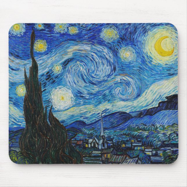 The Starry Night - Vincent Van Gogh Mousepad (Vorne)