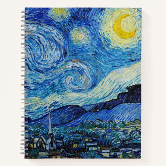The Starry Night - Vincent Van Gogh Notizbuch (Vorderseite)