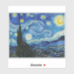 "The STARRY NIGHT" VON VINCENT VAN GOGH ART STICKE Aufkleber<br><div class="desc">"THE STARRY NIGHT 1889" VON VINCENT VAN GOGH ART TRANSPARENT STICKER</div>
