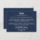 The Starry Night Wedding Collection - Detail Begleitkarte (Vorne/Hinten)