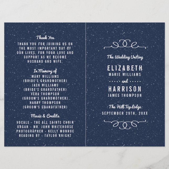 The Starry Night Wedding Collection - Programm (Vorderseite)