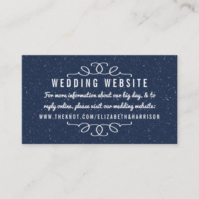 The Starry Night Wedding Collection - Website Begleitkarte (Vorderseite)