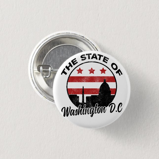 The State of Washington DC - 51st Statehood  Button (Vorne & Hinten)