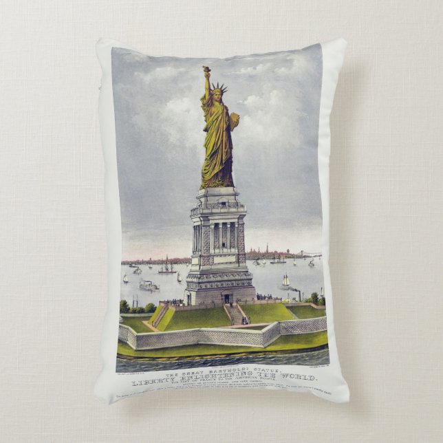 The Statue of Liberty, The Great Bartholdi Statue Dekokissen (Vorderseite(Vertikal))