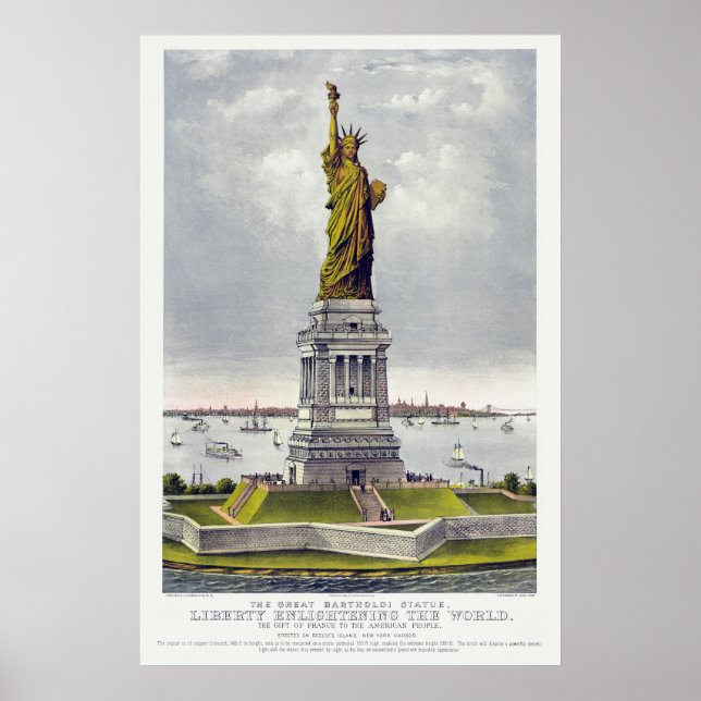 The Statue of Liberty, The Great Bartholdi Statue Poster (Vorne)