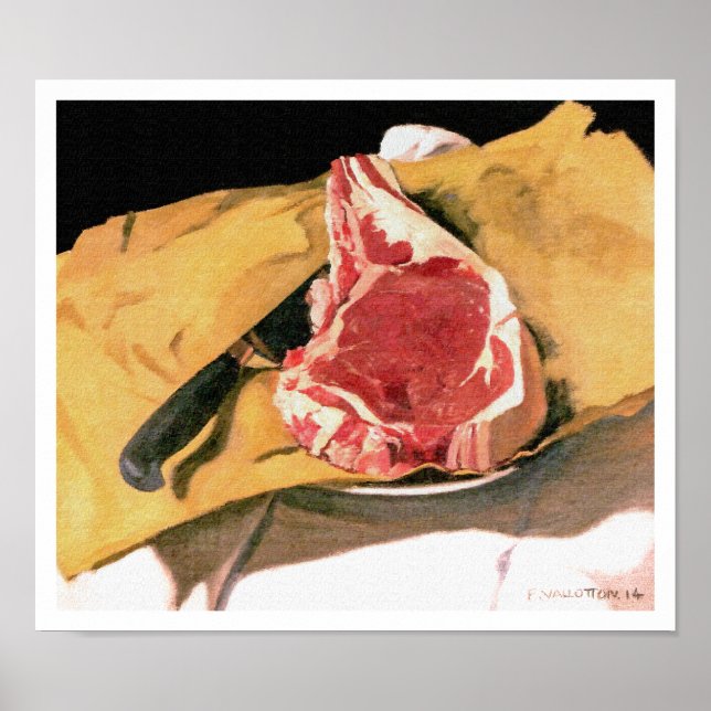 The Steak von Felix Vallotton, 1914 Poster (Vorne)