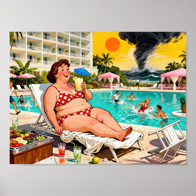 “The Storm Can Wait” – A Self Denial Cartoon Poster (Vorne)