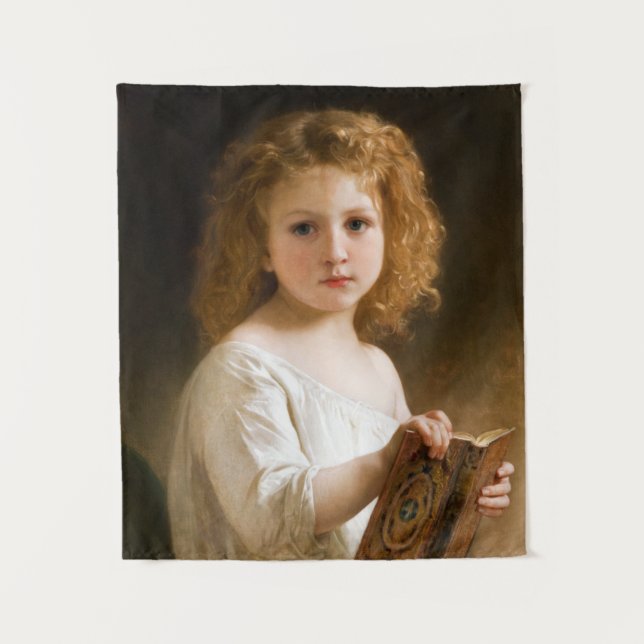 The Story Book, 1877 von William-Adolphe Bouguerea Wandteppich (Vorderseite)