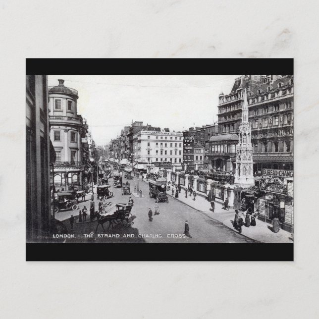 The Strand, London England Vintag Postkarte (Vorderseite)