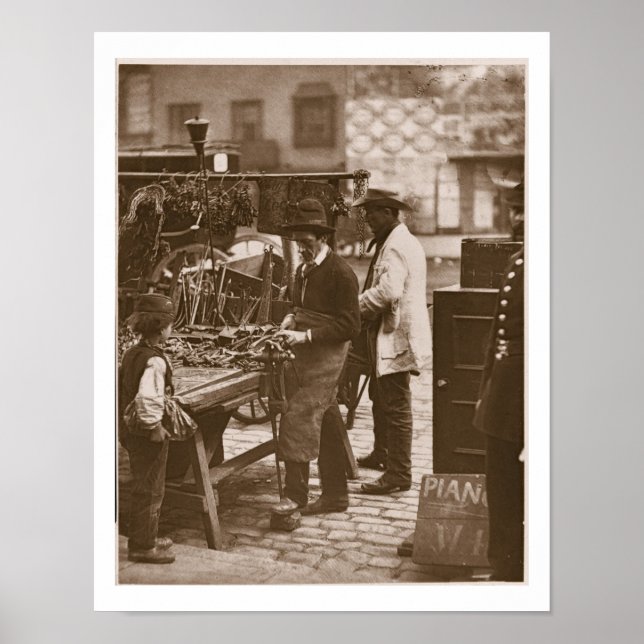 The Street Locksmith von 'Street Life in London' Poster (Vorne)
