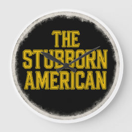 The Stubborn American Bold Emblem Clock Große Wanduhr
